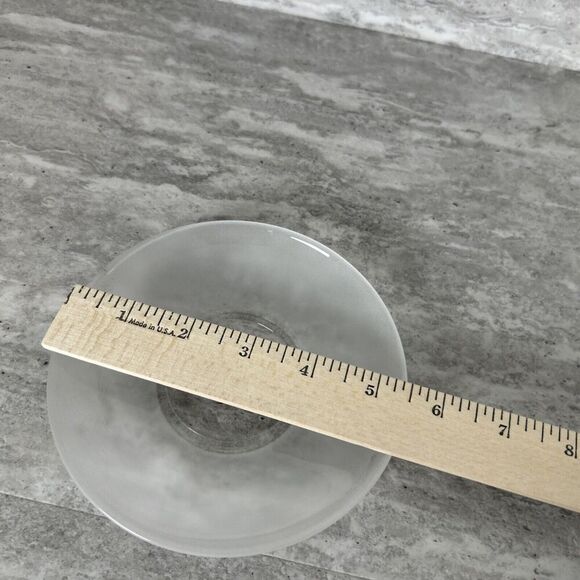 Vintage Frosted Glass Saucers Plates 5.5” Set‎ of 9 - Picture 4 of 11